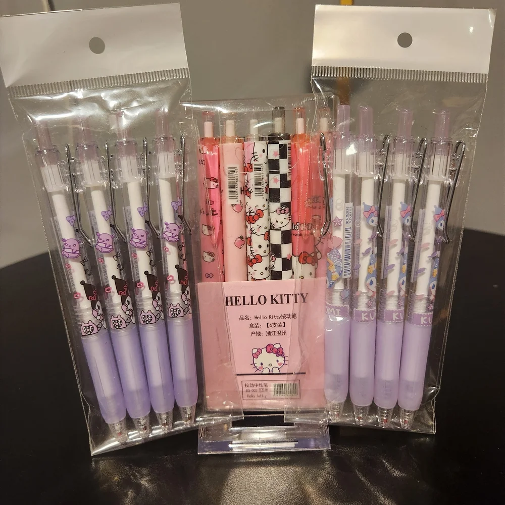 Hello Kitty Party Pen Set - Pink, Purple, Black